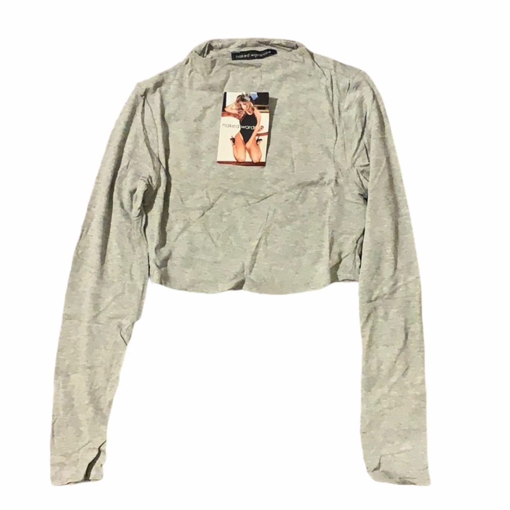 NWT naked wardrobe Grey The NW Crop Top